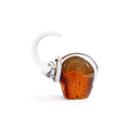 Great Elephant Golden Amber Glass Sculpture