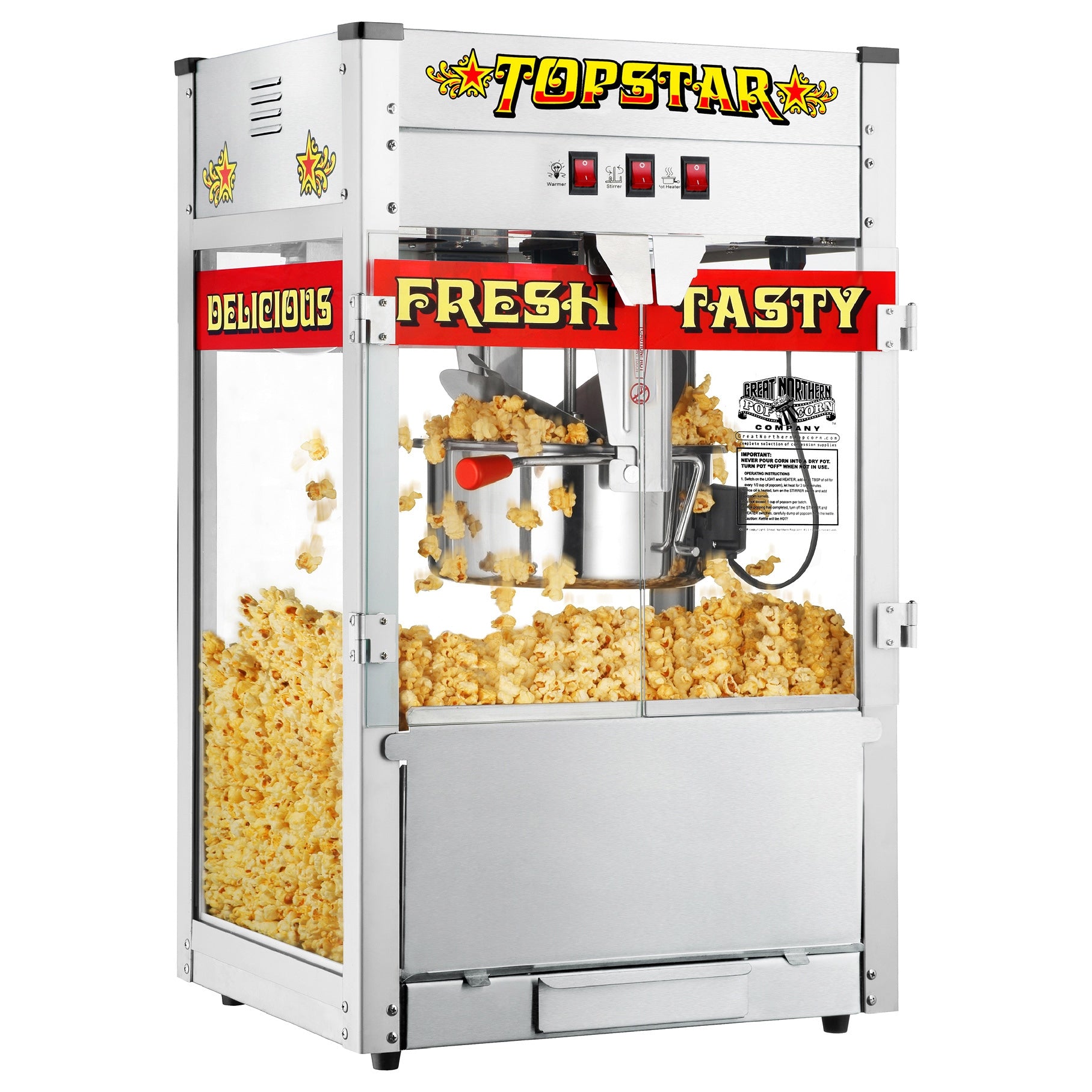 Great Northern Topstar Commercial Quality Bar Style Popcorn Popper Machine