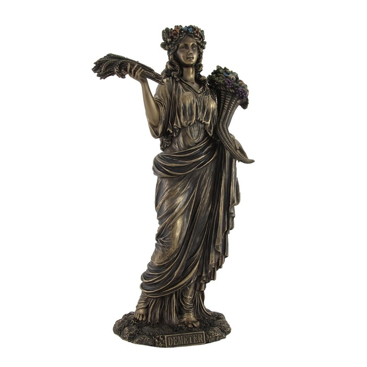 Greek Goddess Of Harvest Demeter Bronzed Statue