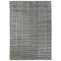 Greek Key Hand Knotted Wool Viscose Light Blue Area Rug 5 X 8