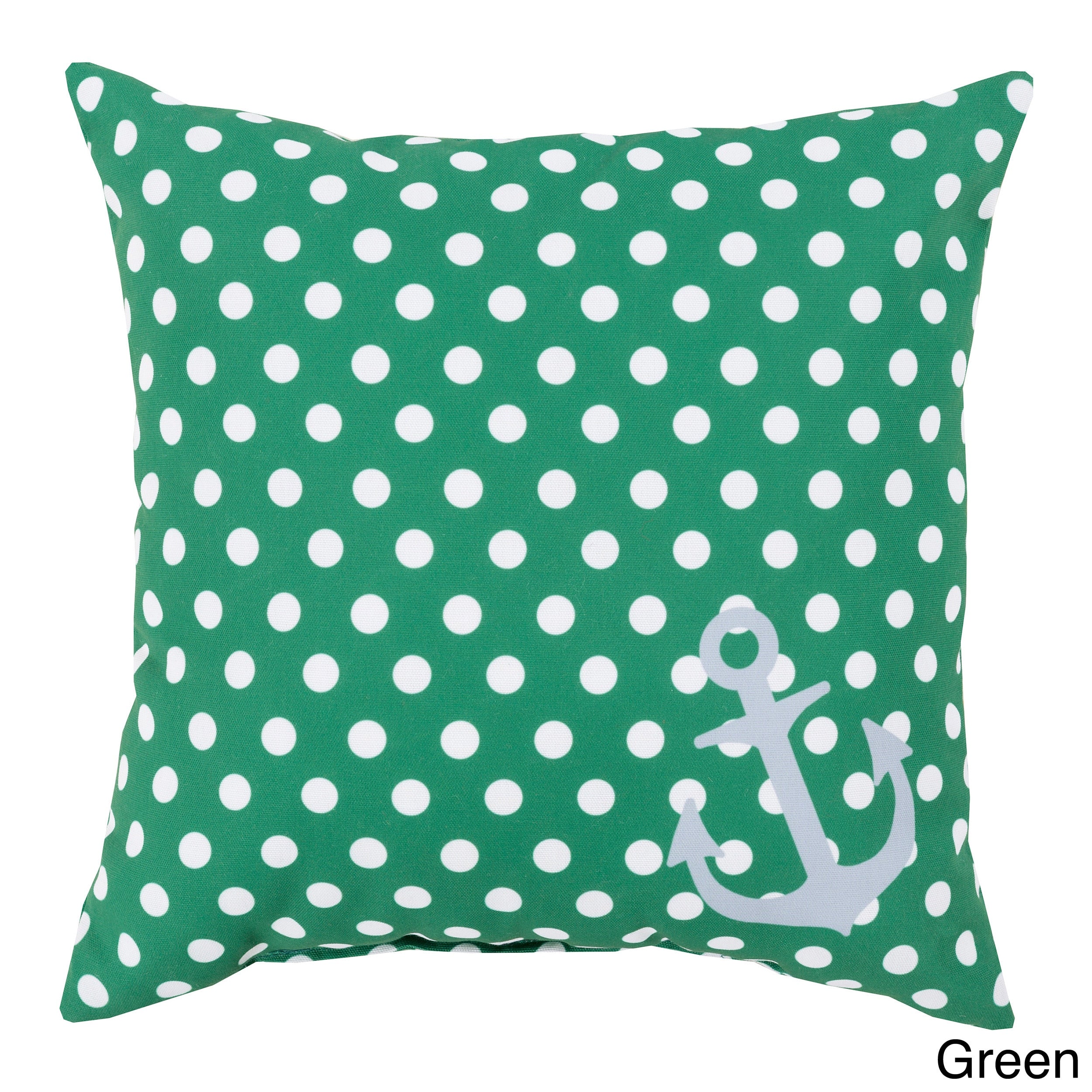 Polka Sea Anchor Indoor Outdoor Decorative Throw Pillow