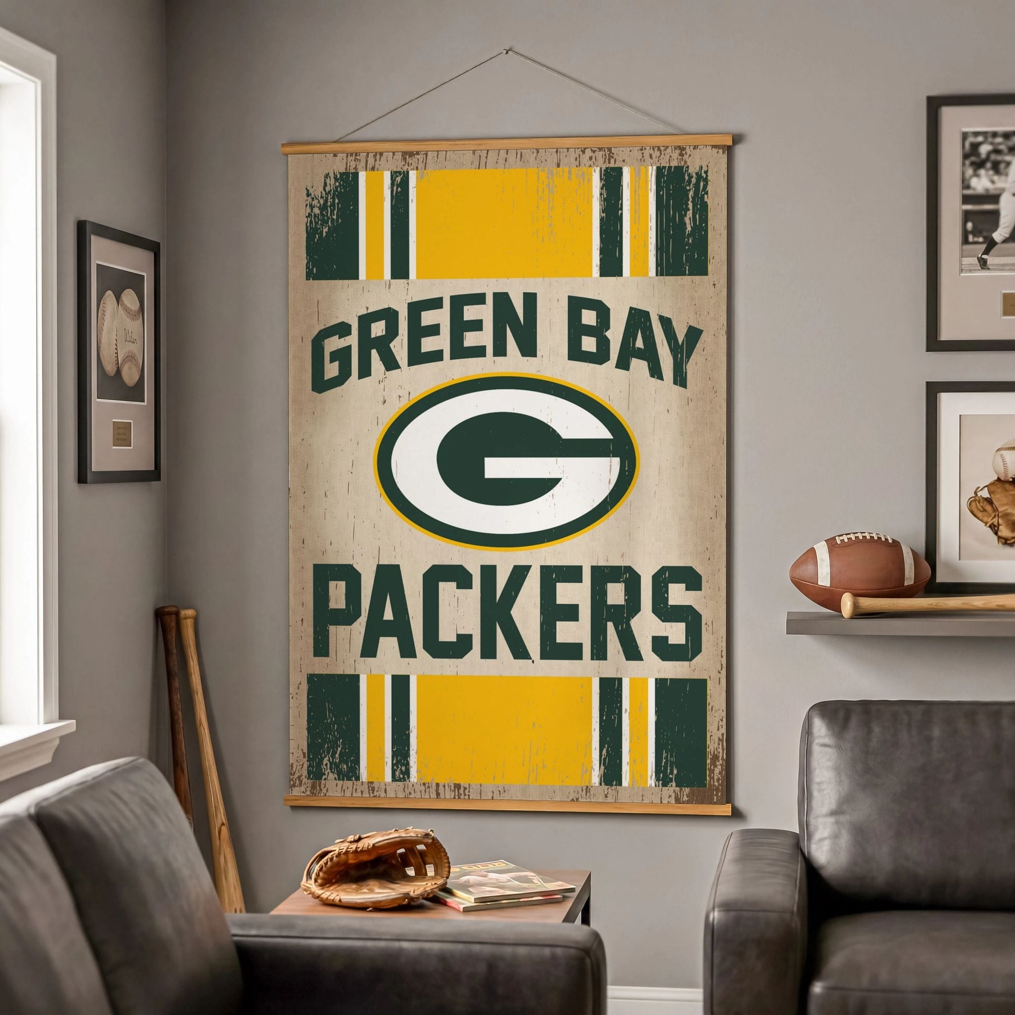 Green Bay Packers Canvas Wall Tapestry