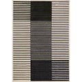 Green Black White Modern Striped High Traffic Area Rug