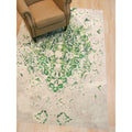 Green Distressed Bohemian Moderno Medallion Rug 5 3 X 7 6