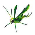 Green Good Luck Cricket Wood Alebrije Sculpture