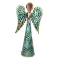 Green Handmade Metalwork Standing Angel Haiti