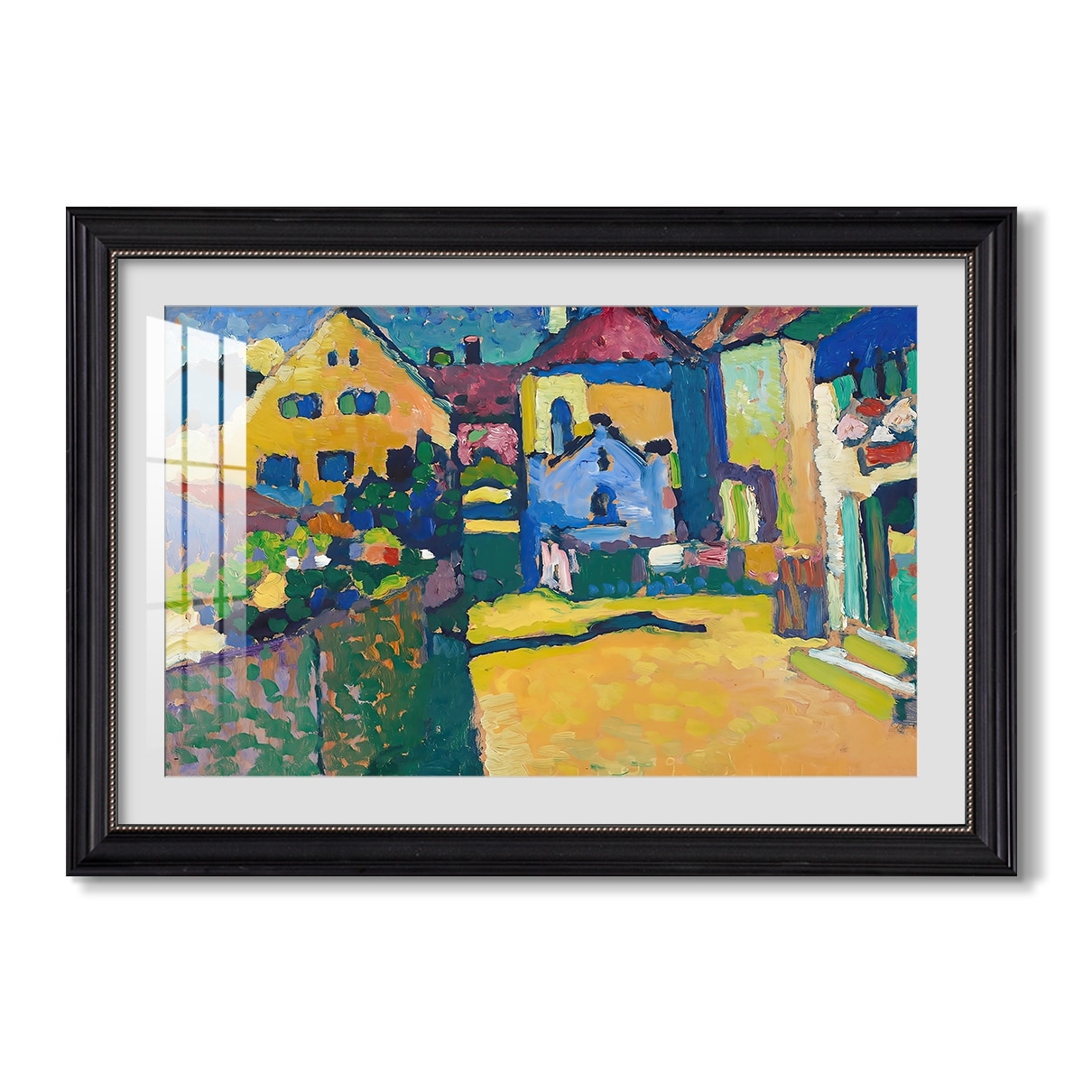 Green Lane In Murnau 1909 Wassily Kandinsky Custom Framed Print
