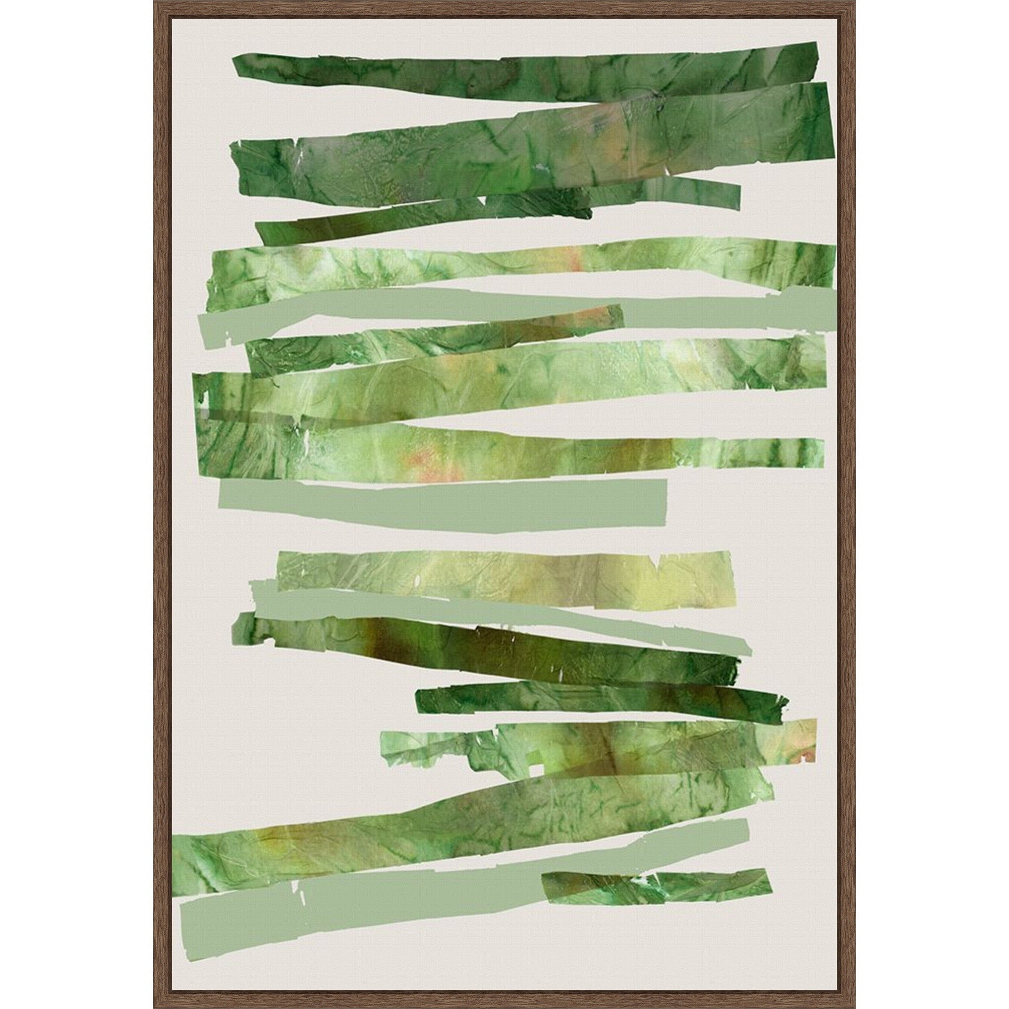 Green Layers Natures Whisper I By Hannah Dawson Framed Canvas Wall Art Print