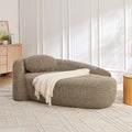 Oval Lazy Sofa Chair With Backrest Armrest Pillow For Living Room