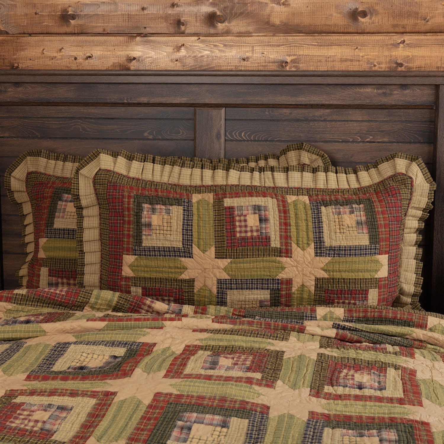 Tea Cabin Cotton Ruffled Standard Sham