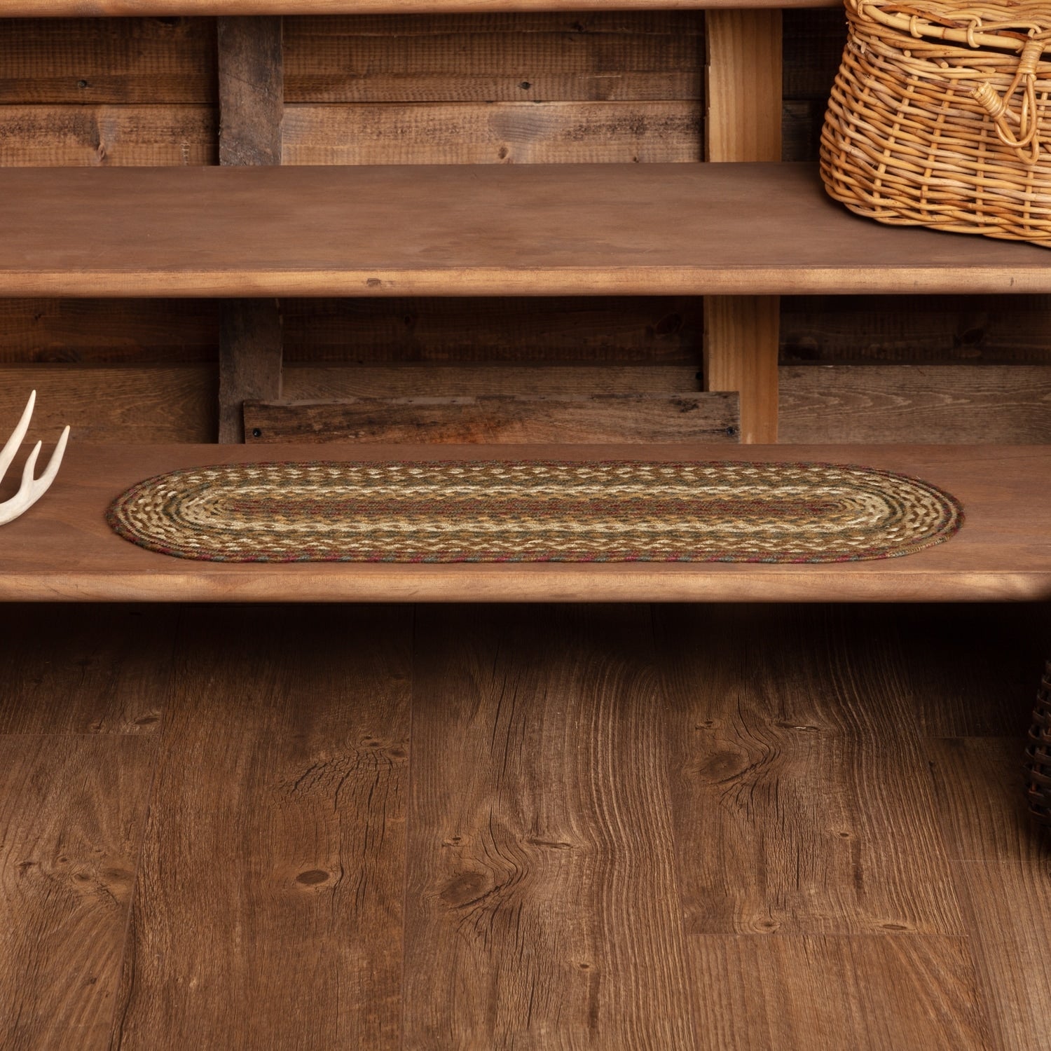 Tea Cabin Oval Jute Stair Tread 8.5 X 27