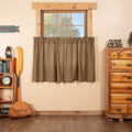 Green Rustic Kitchen Curtains Ridgeline Tier Pair Rod Pocket Cotton Plaid