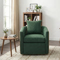Green Swivel Accent Chair Upholstered Club Chair Barrel Chair Sofa Chair For Living Room Side Chair Dressing Chair