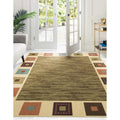 Green Transitional Solid Gabbeh Rug