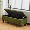 Green Window Bench Indoor Bench With Wood Legs Modern Dining Bench Accent Bench Storage Bench Ottoman