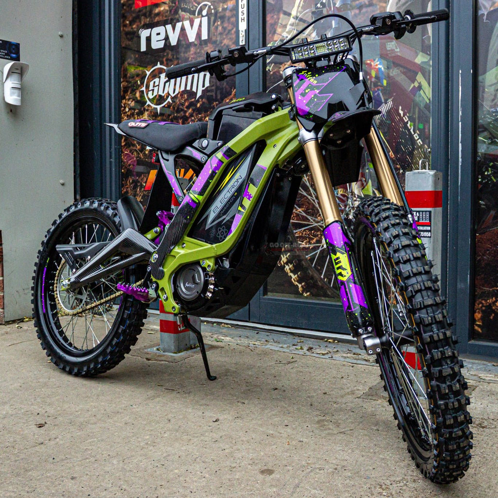 SUR RON OEM GRAPHICS KIT – PURPLE/GREEN SPLATTER HOLOGRAPHIC
