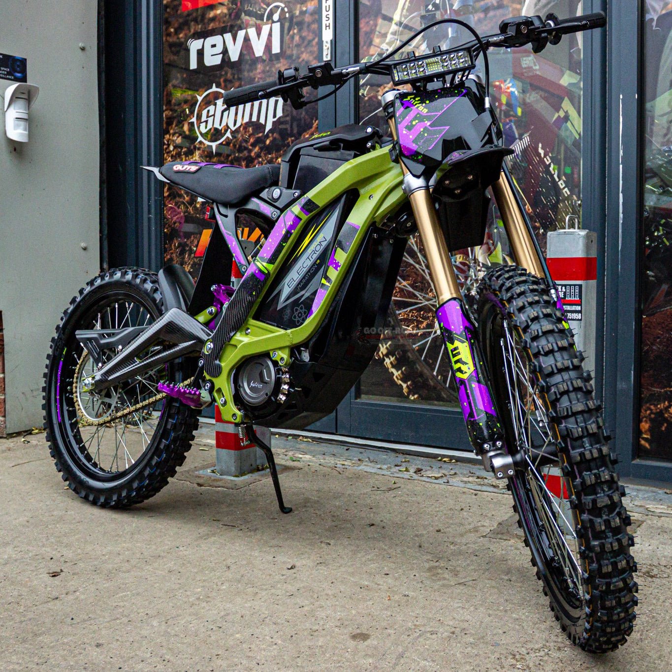 SUR RON OEM GRAPHICS KIT – PURPLE/GREEN SPLATTER HOLOGRAPHIC