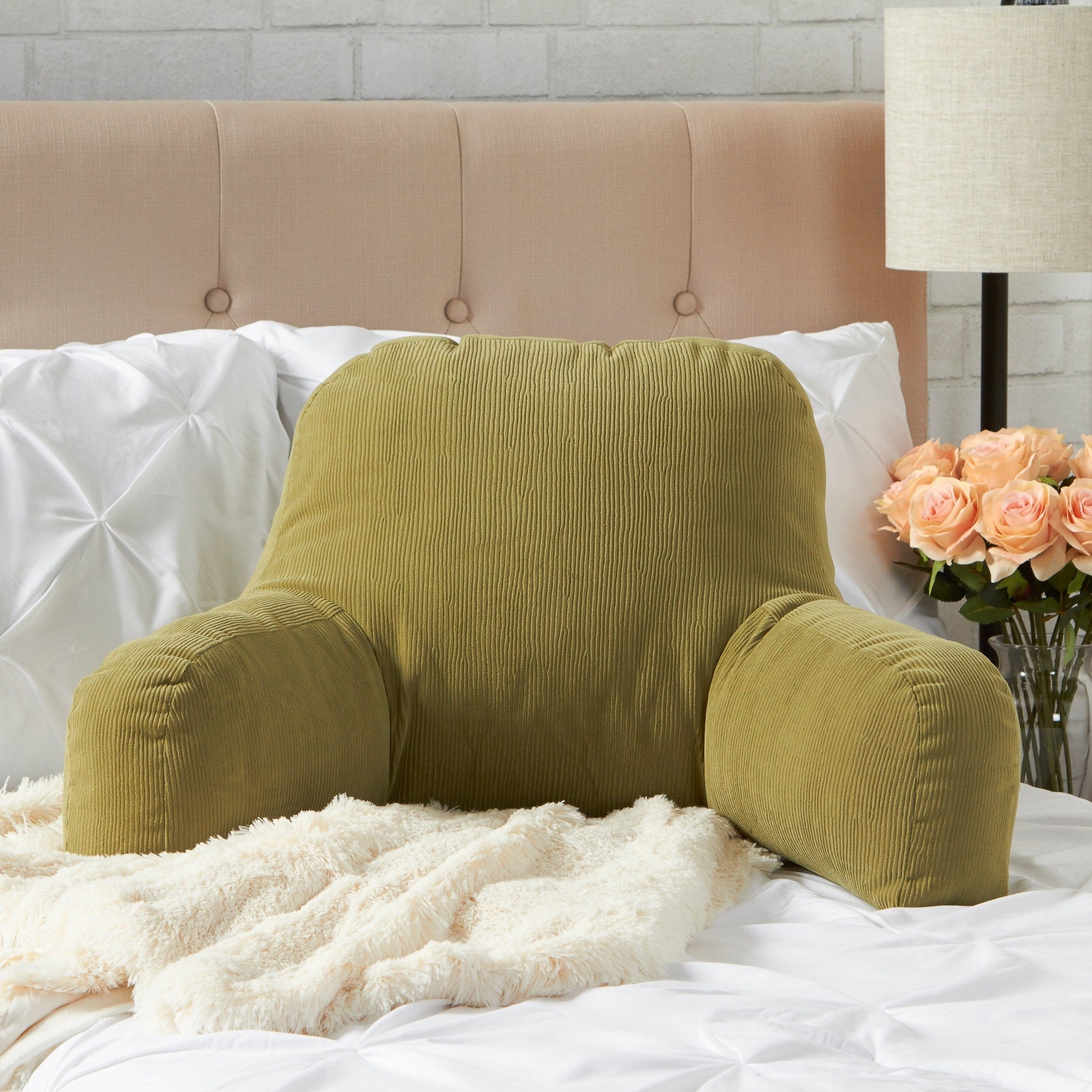 Greendale Home Fashions Olive Omaha Bed Rest Pillow