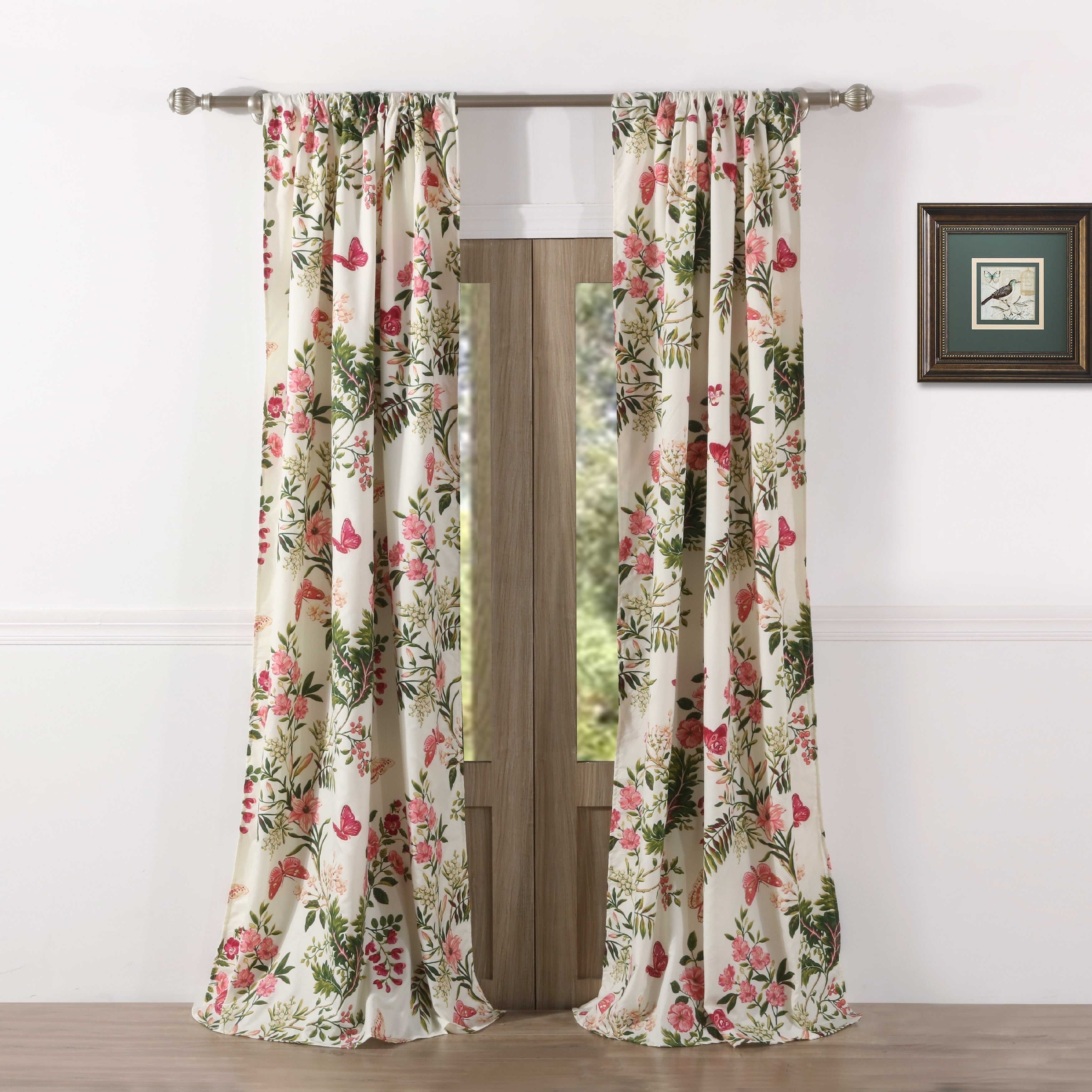 Greenland Home Butterflies Curtain Panel Pair 42 X 84