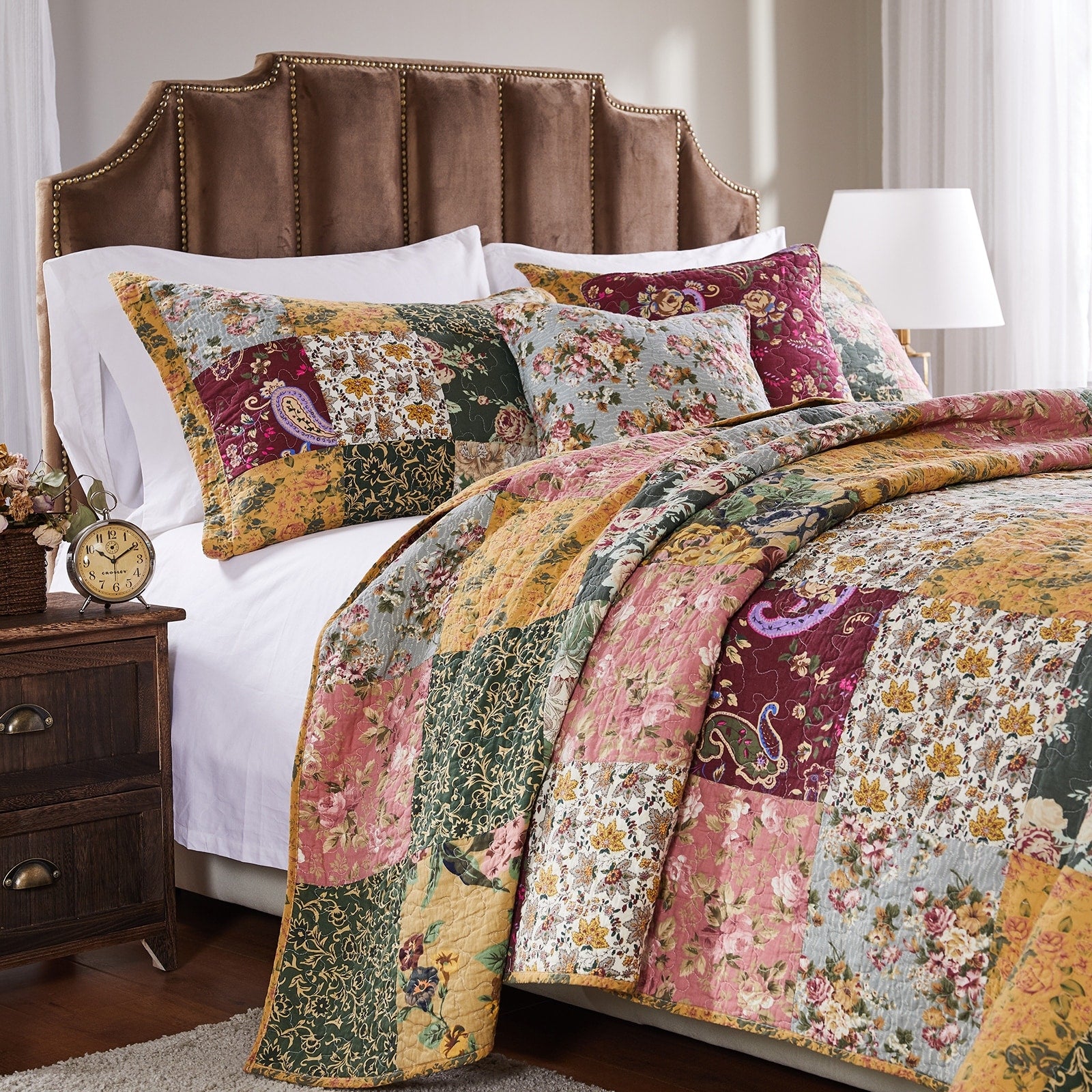 Greenland Home Fashions Antique Chic King Size 3 Piece Quilt Set