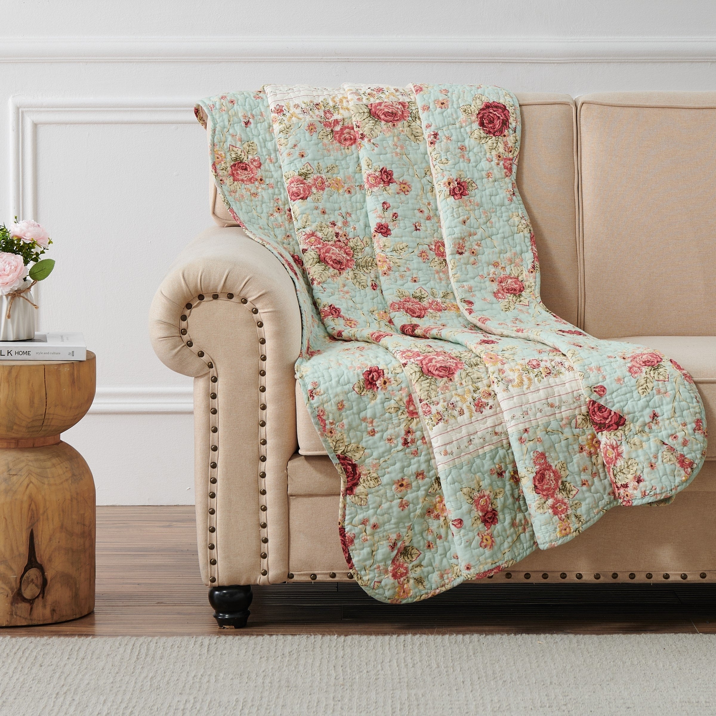 Greenland Home Fashions Antique Rose Throw