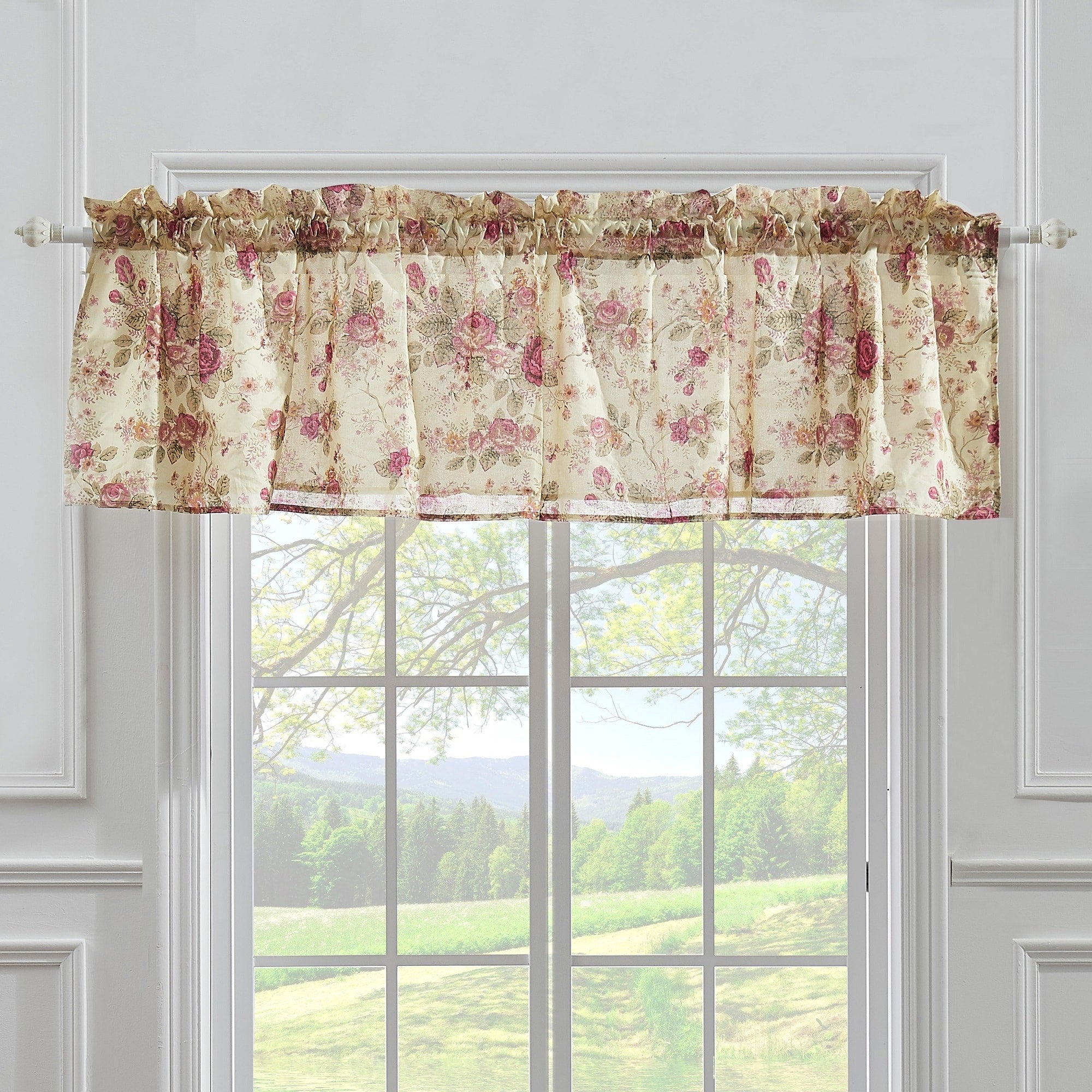 Greenland Home Fashions Antique Rose Valance