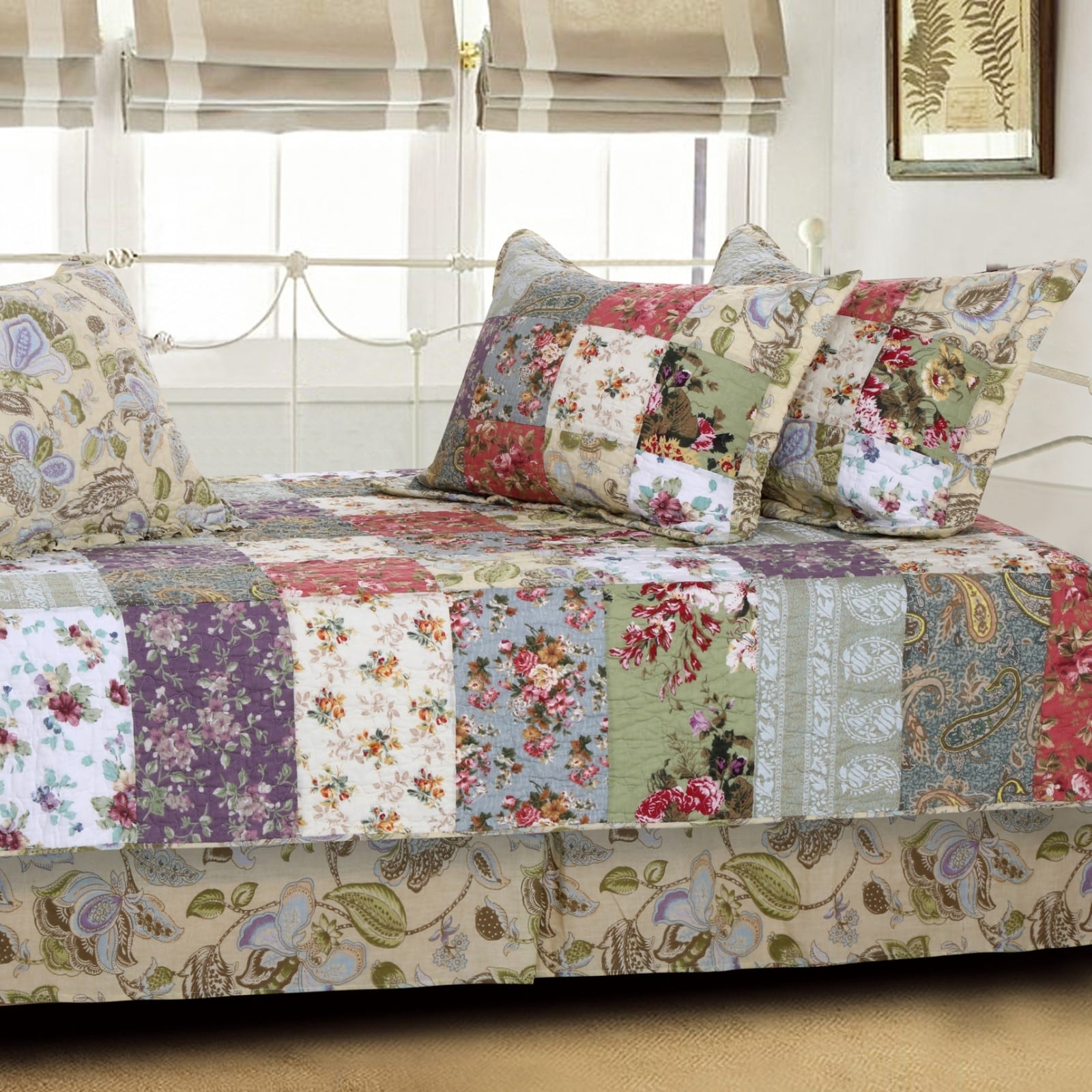 Greenland Home Fashions Blooming Prairie 5 Piece Daybed Bedding Set