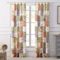 Greenland Home Fashions Blooming Prairie Patchwork Tab Top Curtain Panel Pair 42 X 84