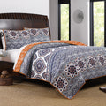 Greenland Home Fashions Medina Saffron Reversible Oversized 3 Piece Quilt Set