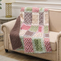 Greenland Home Fashions Priya Vintage Boho Cotton Rich Throw Quilt