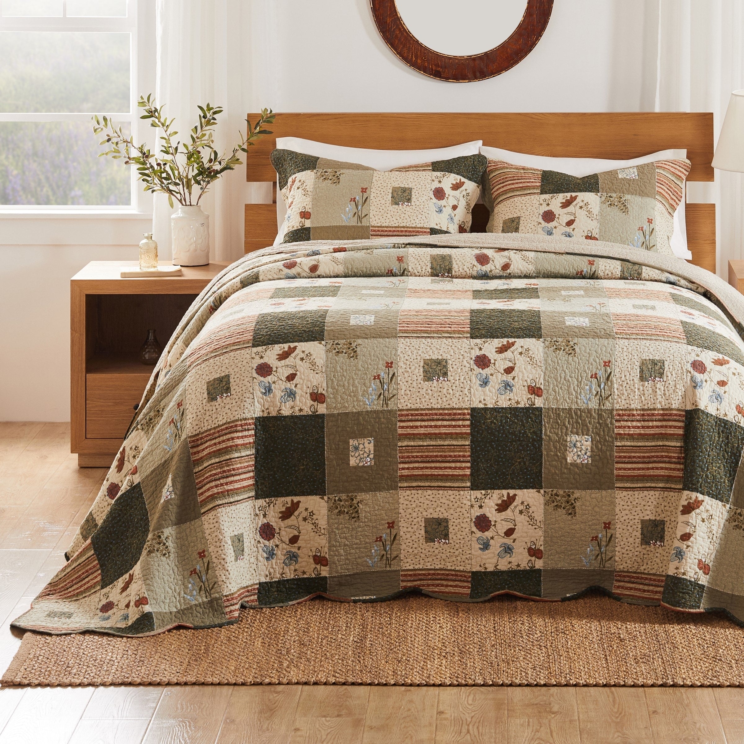 Greenland Home Fashions Sedona 3 Piece Quilt Set