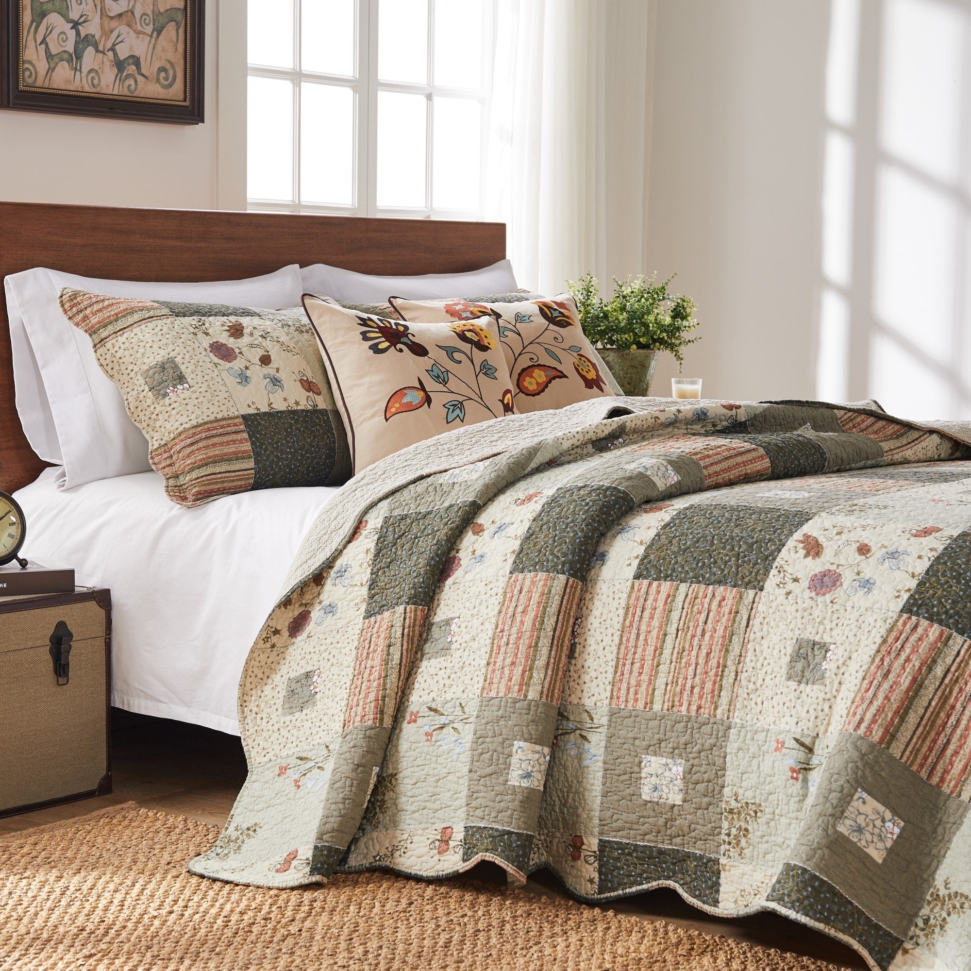 Greenland Home Fashions Sedona Cotton 5 Piece Quilt Set
