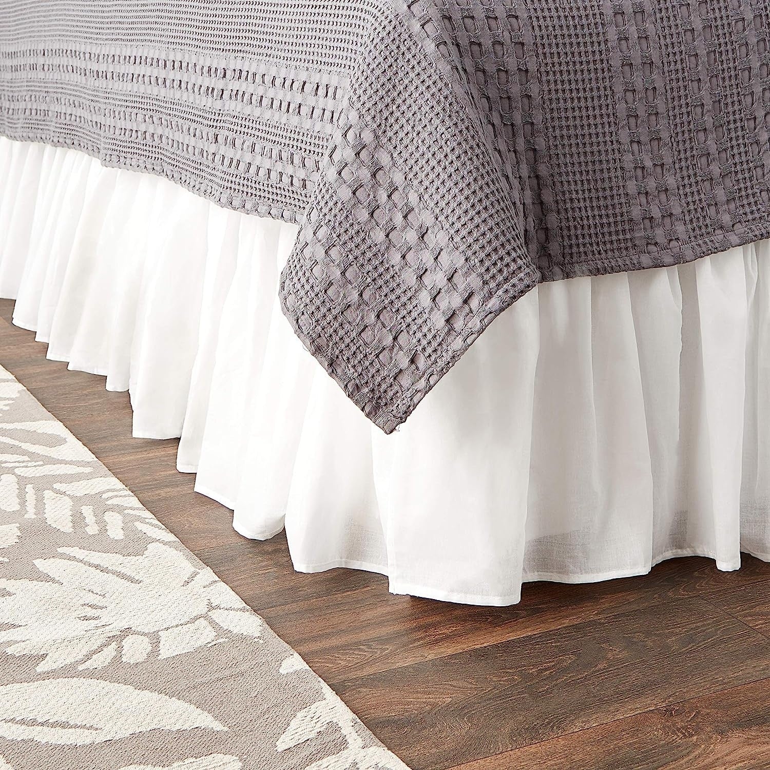 Greenland Home Fashions White Sheer 100 Percent Cotton Voile Bedskirt