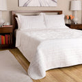 Greenland Home White Ruffled Oversized Cotton Quilt Set