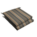 Grey Orange Stripe Indoor Outdoor 19 Inch Chair Cushion With Sunbrella Fabric