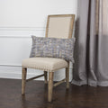 Grey Abstact Cotton Lumbar Down Pillow