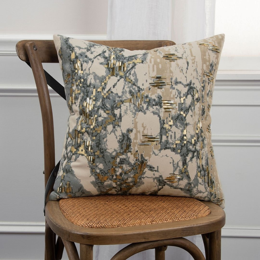 Rizzy Home Grey Abstract 20 X20 Filled Pillow