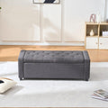Grey End Of Bed Bench Upholstered Bench For Bedroom Storage Bench Accent Bench Vanity Bench Indoor Bench