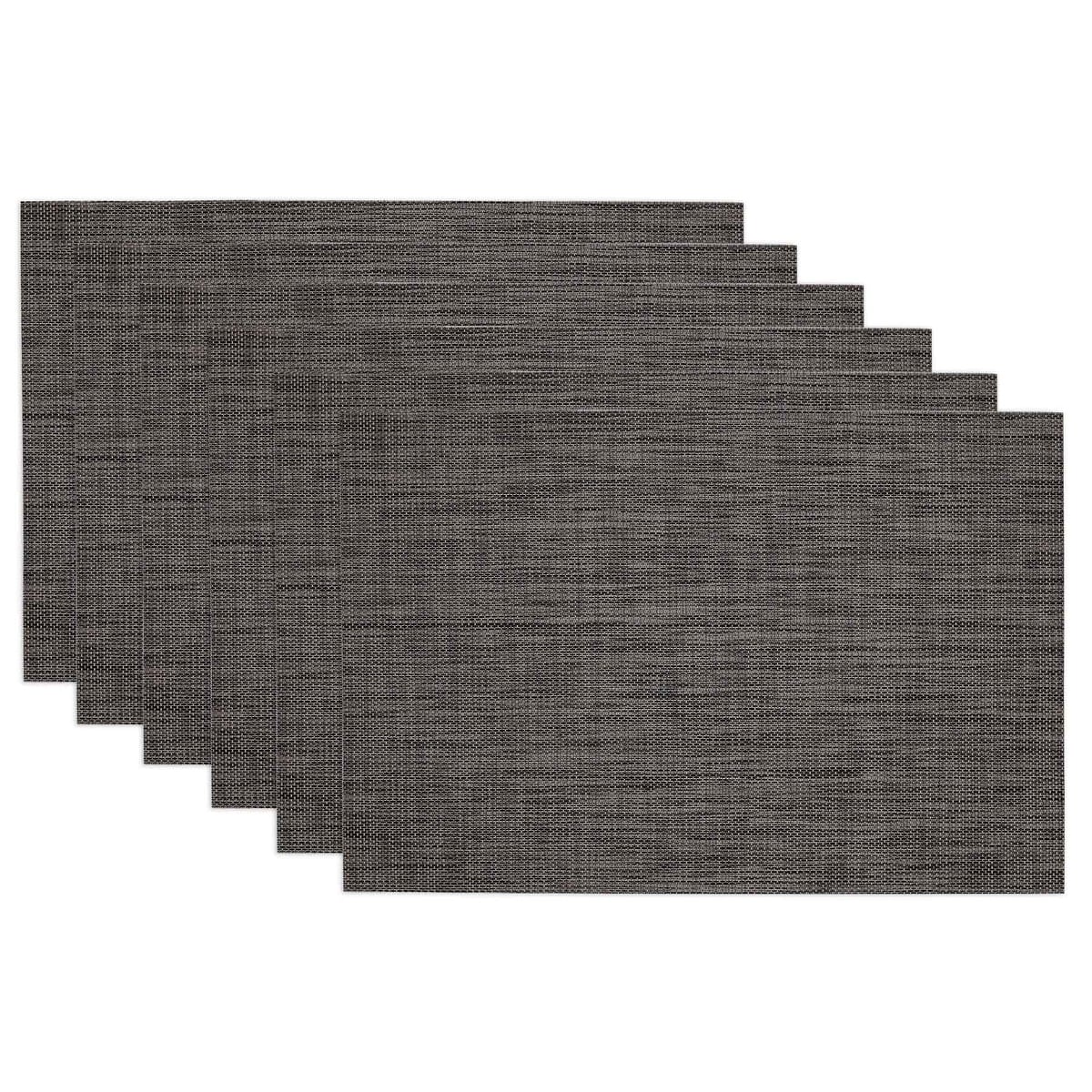 Grey Tonal Tweed Placemat Set Of 6