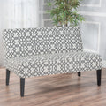 Grey Upholstered Loveseat 2 Seater Sofa Couch With Wood Legs Unique Padded Settee Couch For Living Room