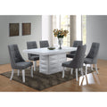 Grey Vinyl Kitchen Dinette Dining Chairs Set Of 2