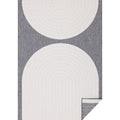 Grey White Double Arches Indoor Outdoor Rug
