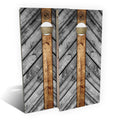 Grey Wood Lines Cornhole Set Choose Your Size Accessories