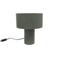 Grey Wool Blend Table Lamp With Matching Shade Set Of 2 Lamps