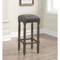 Copper Grove Sherwood 26 Inch Dark Grey Leather Upholstery Counter Stool