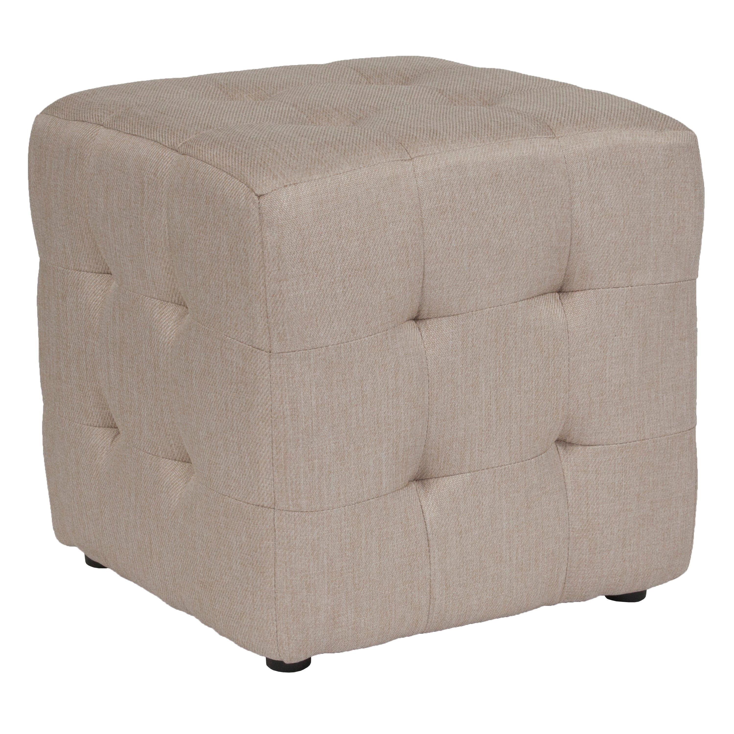 Tufted Upholstered Ottoman Pouf