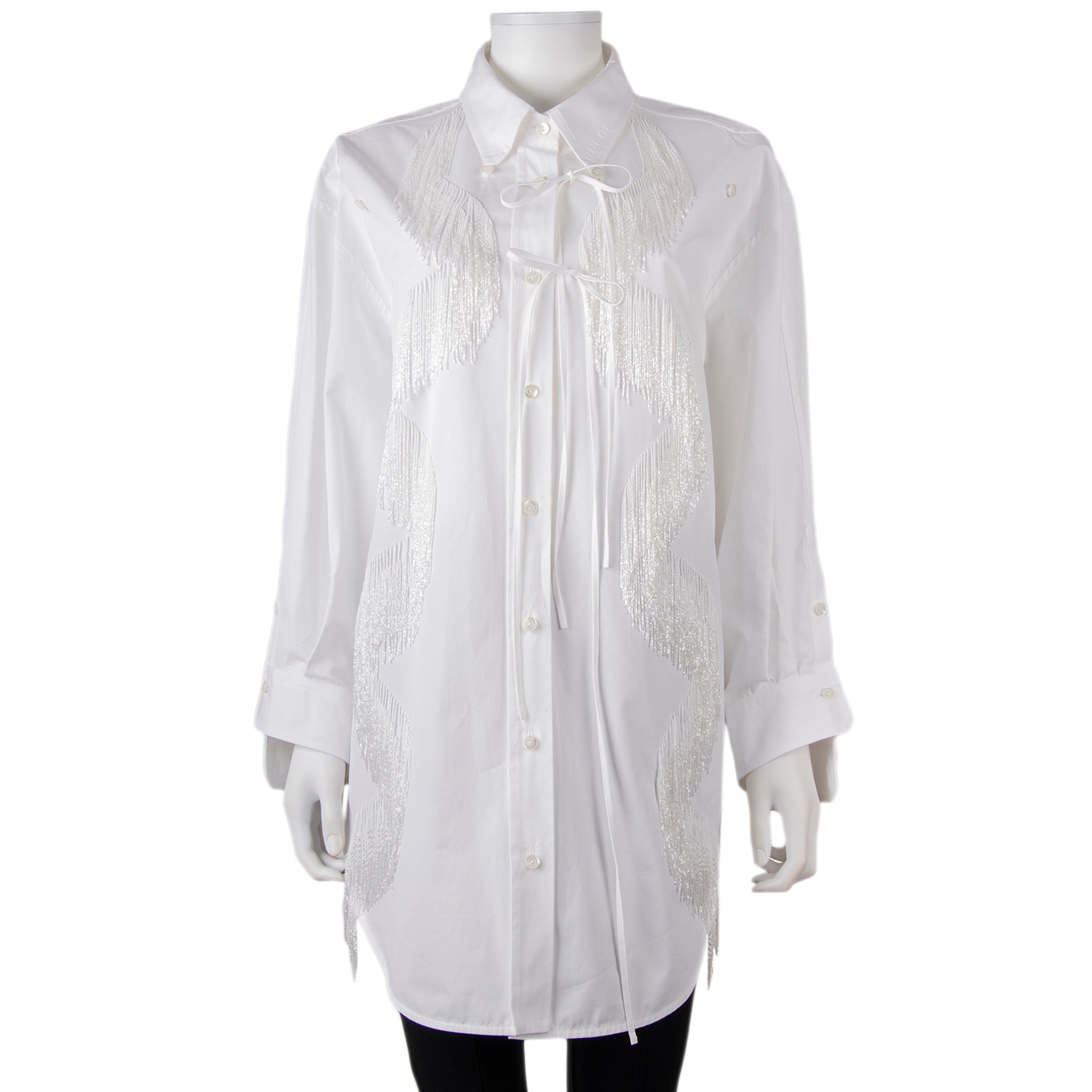 Gucci Button Up With Shimmering Fringes