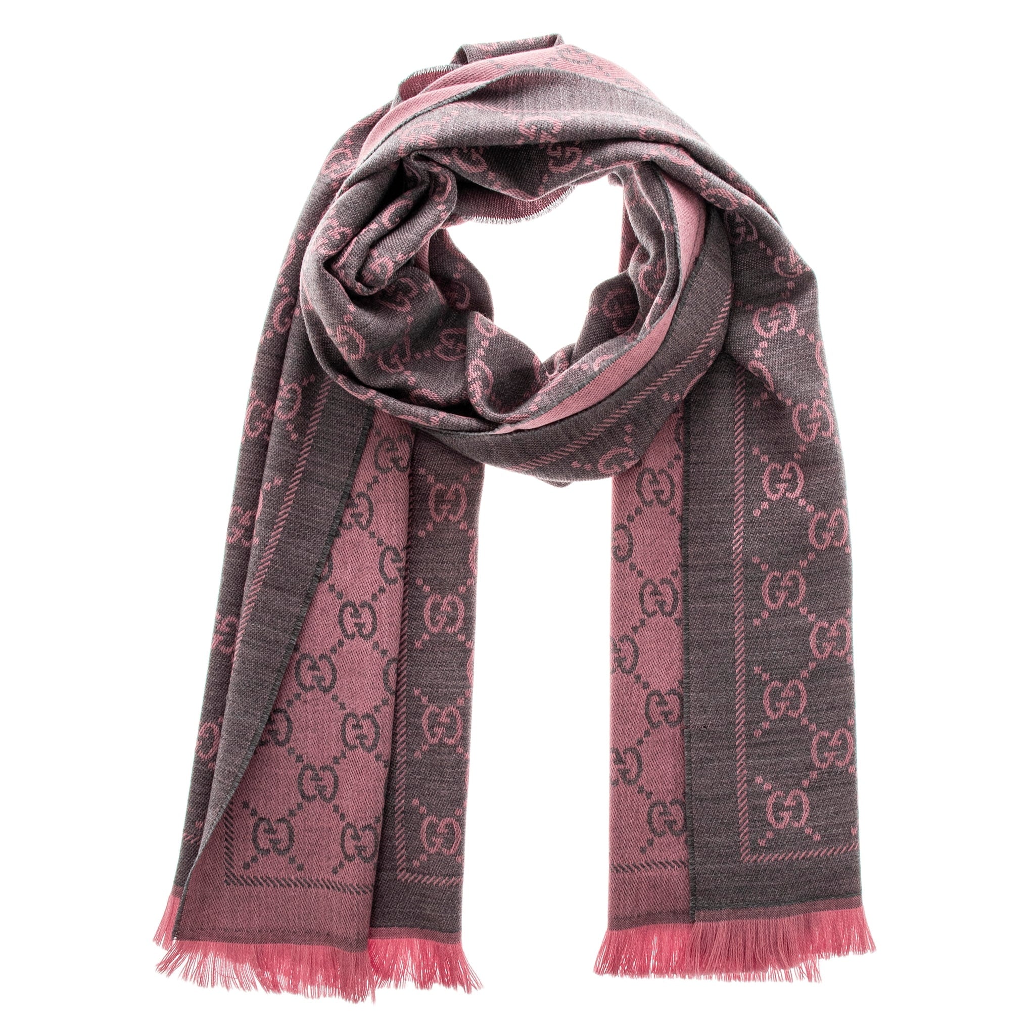 Gucci Gg Jacquard Wool Scarf
