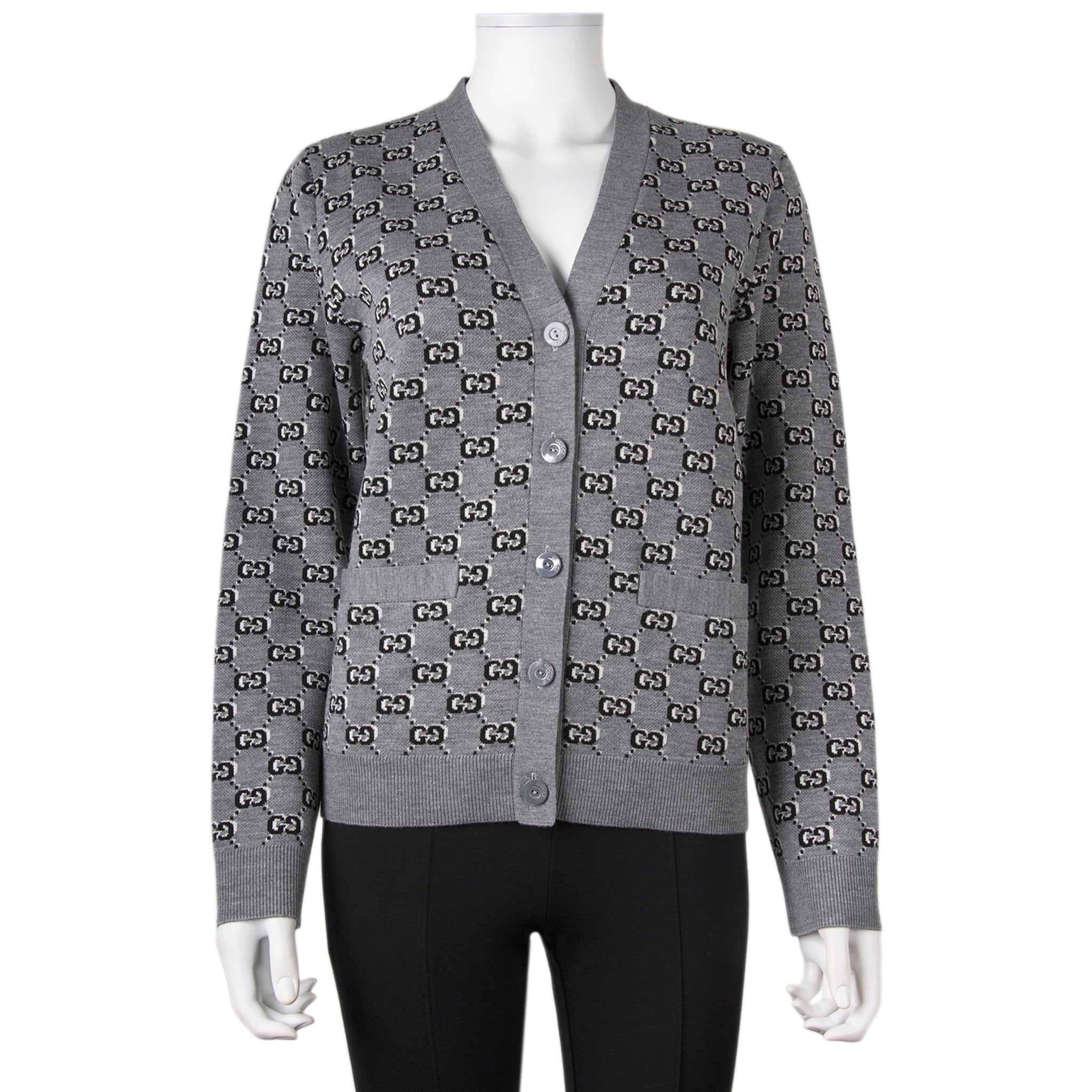 Gucci Gg Shadow Monogram Jacquard Wool Sweater
