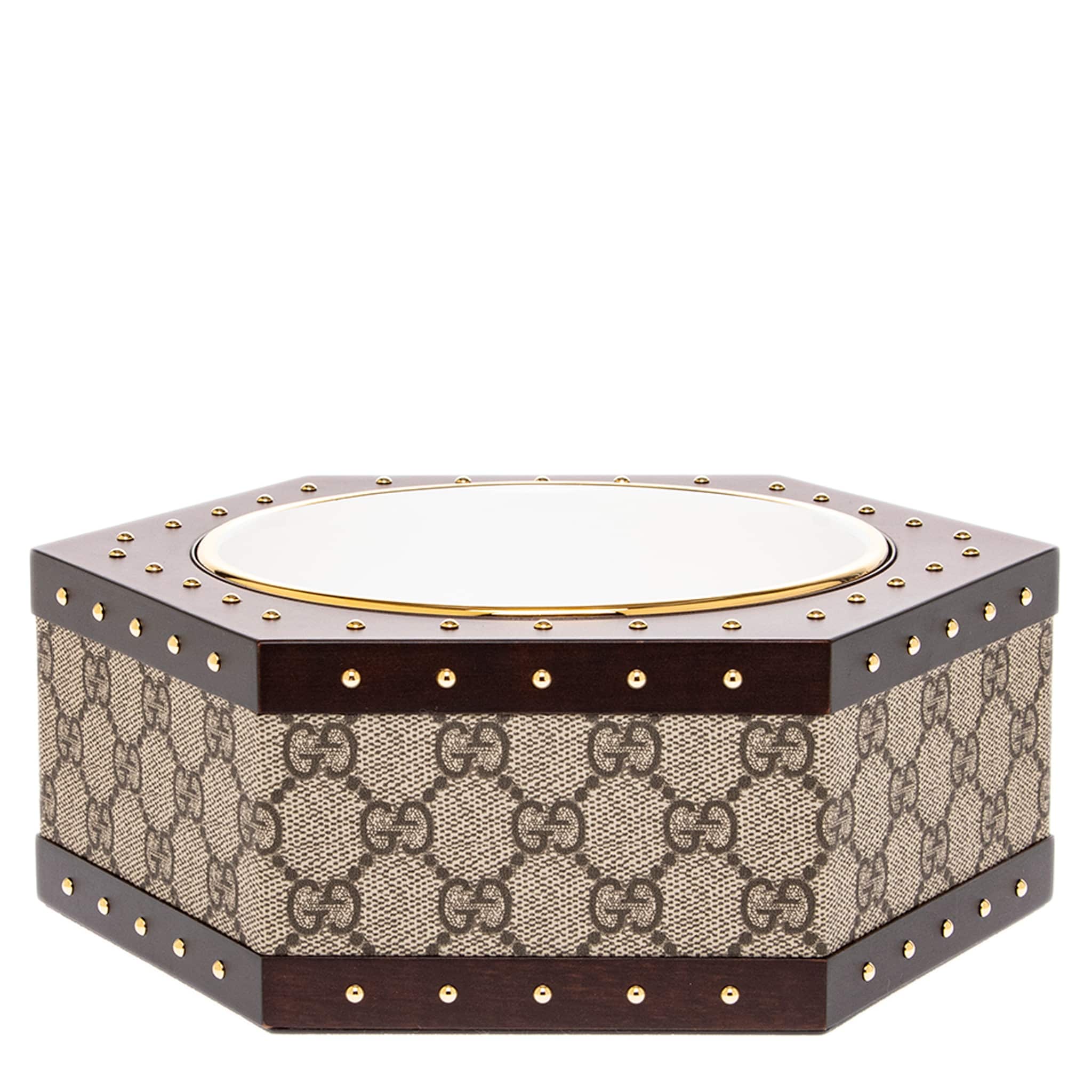 Gucci Gg Supreme Dog Bowl One Size